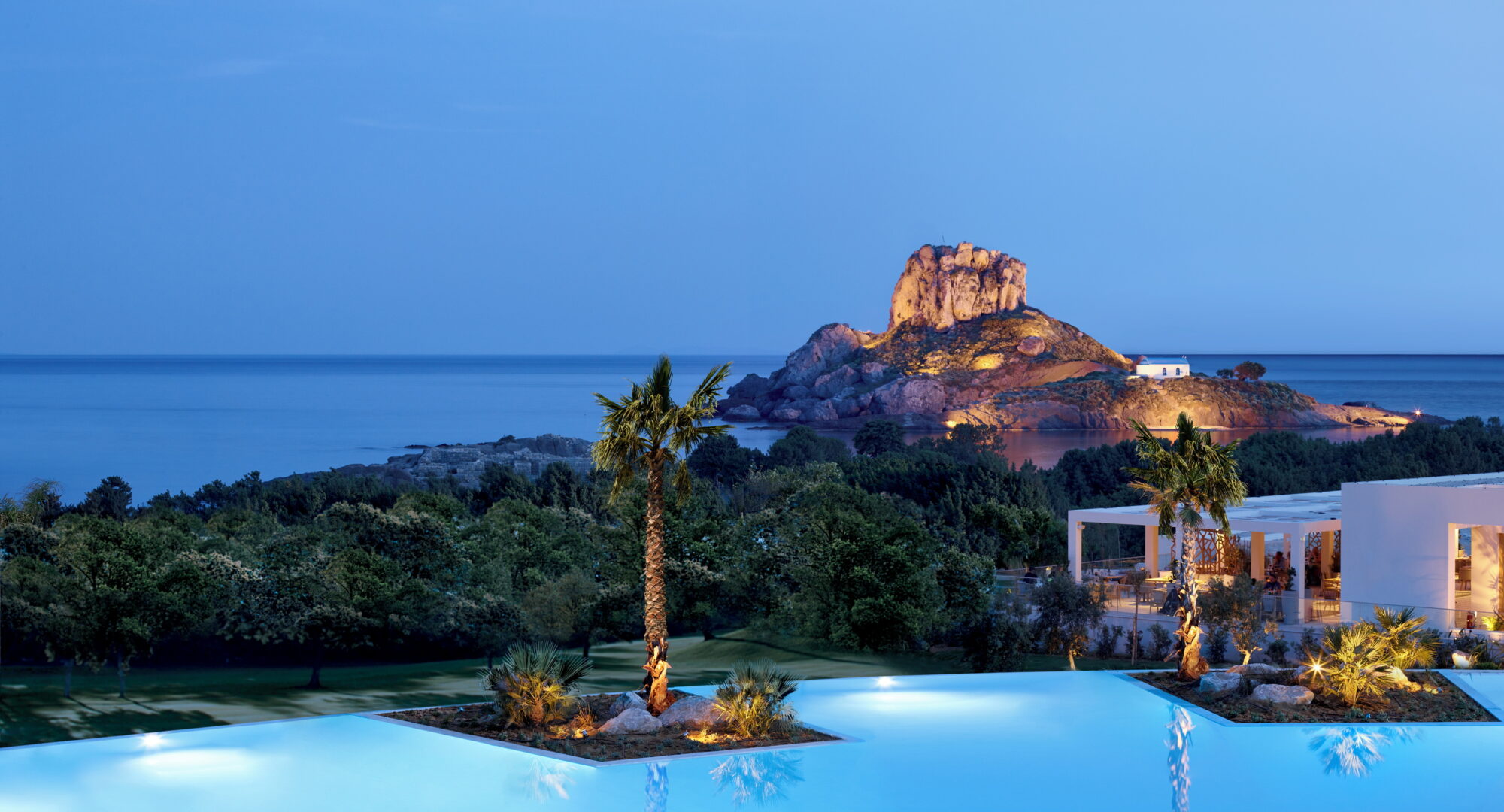 View from the main pool Ikos Aria