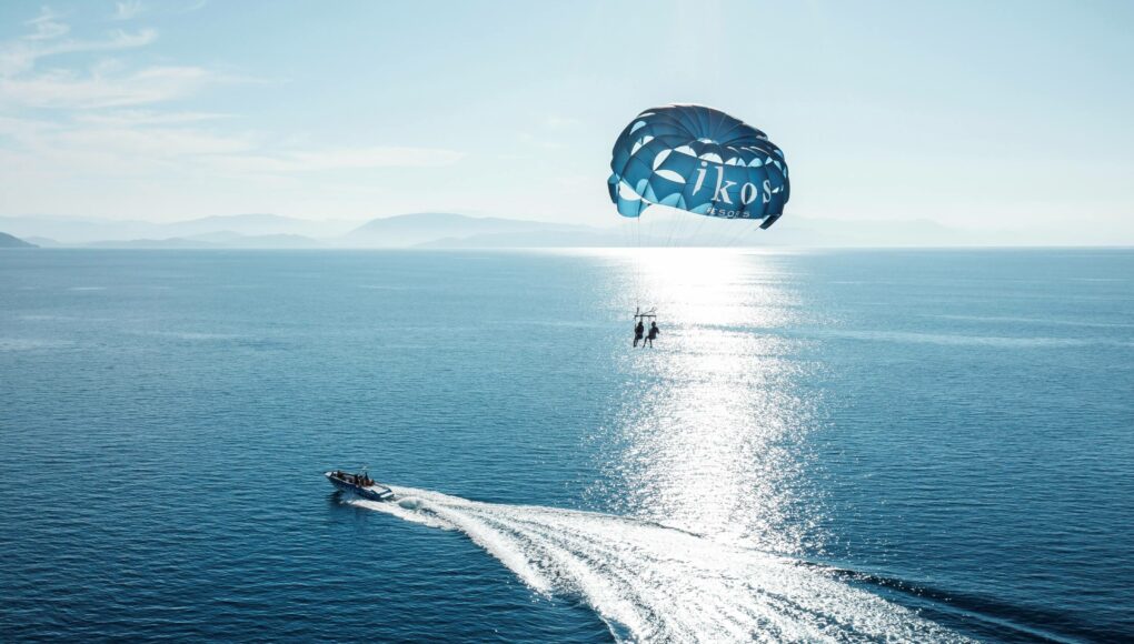 Parasailing experience at Ikos