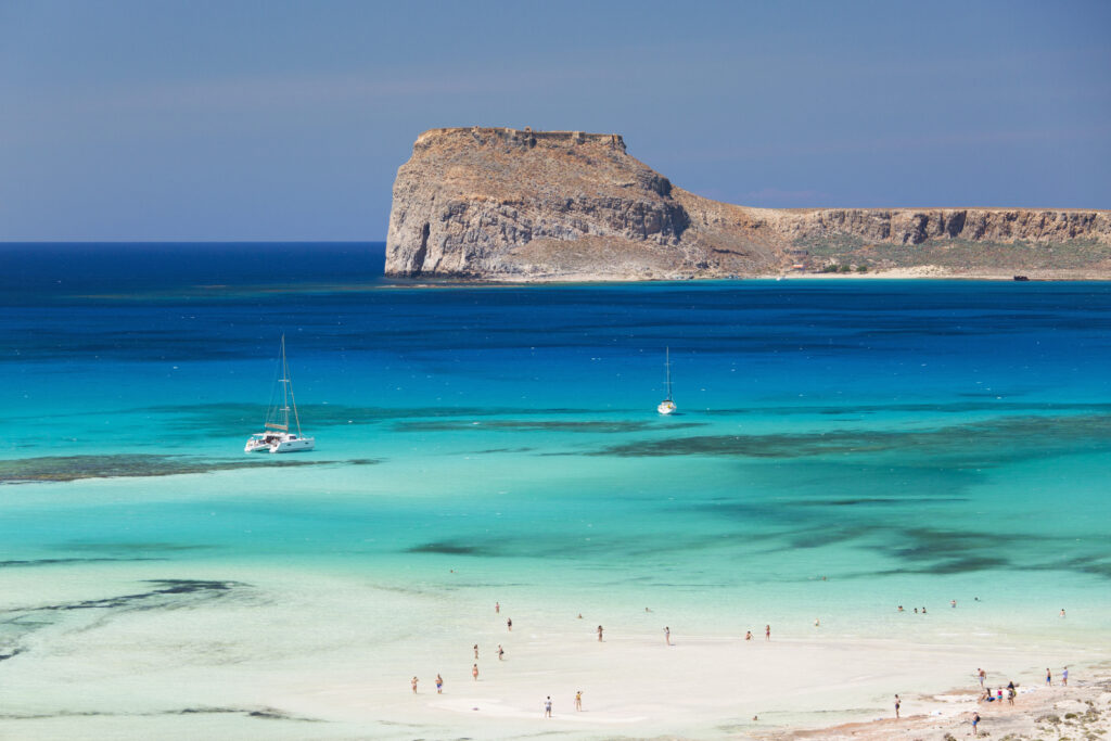 View over Gramvousa Bay, near Kissamos, Crete