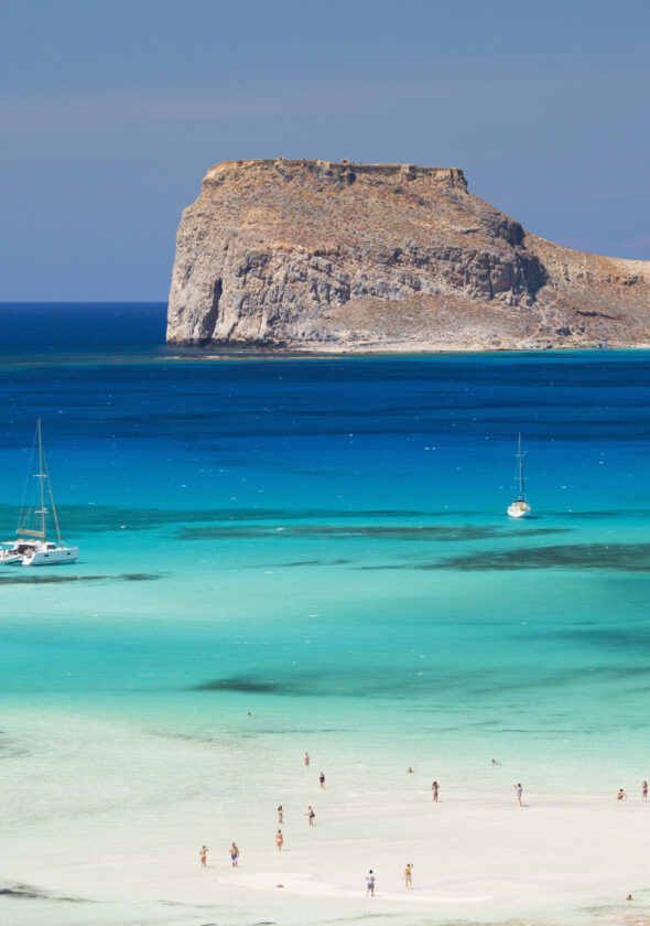 View over Gramvousa Bay, near Kissamos, Crete